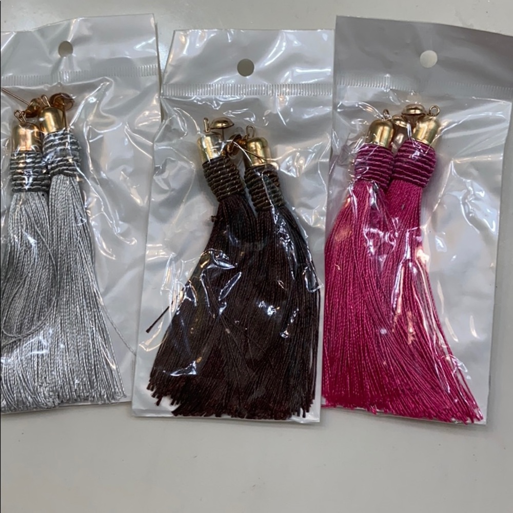 3 piece tassel earring set